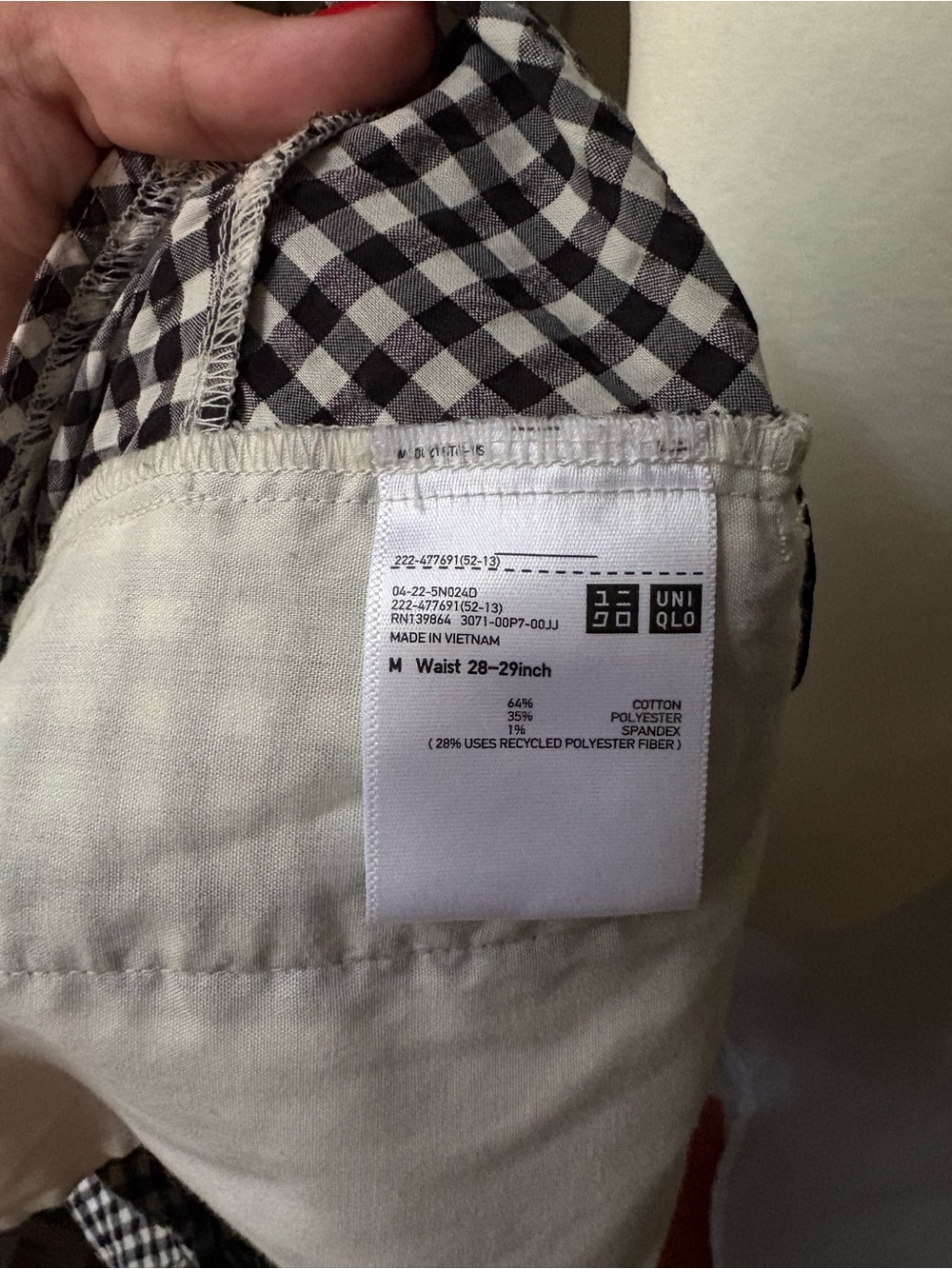 Uniqlo Black and White Gingham Maxi Skirt - Picture 4 of 4